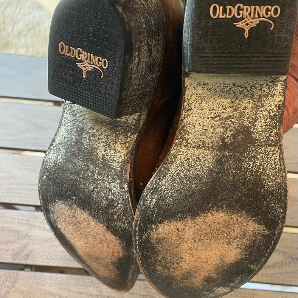 Old Gringo Brown and Blue Embroidered Boots - Picture 6 of 9
